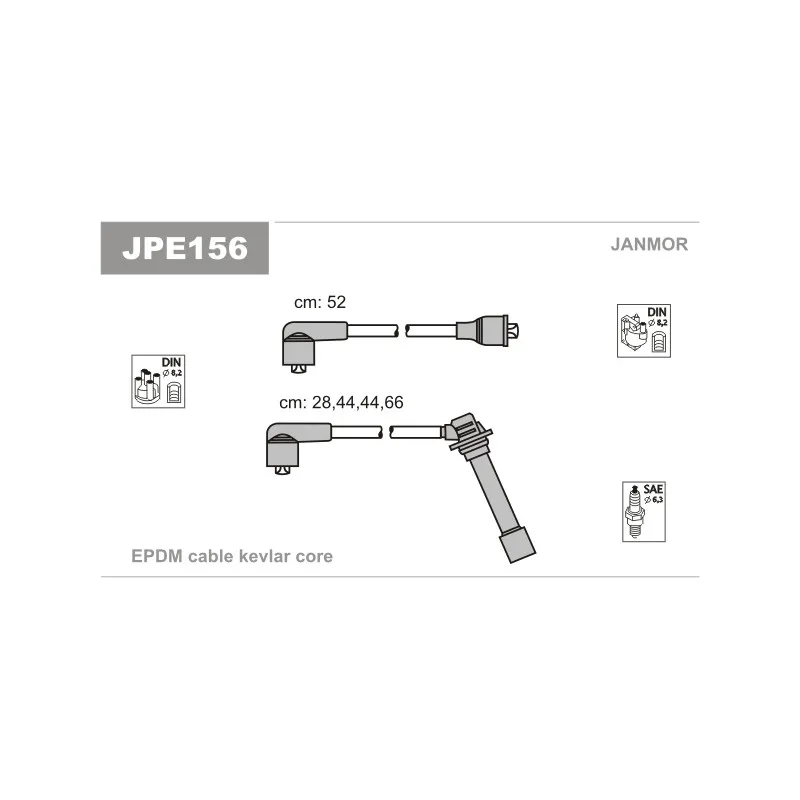 Kit de câbles d'allumage JANMOR JPE156