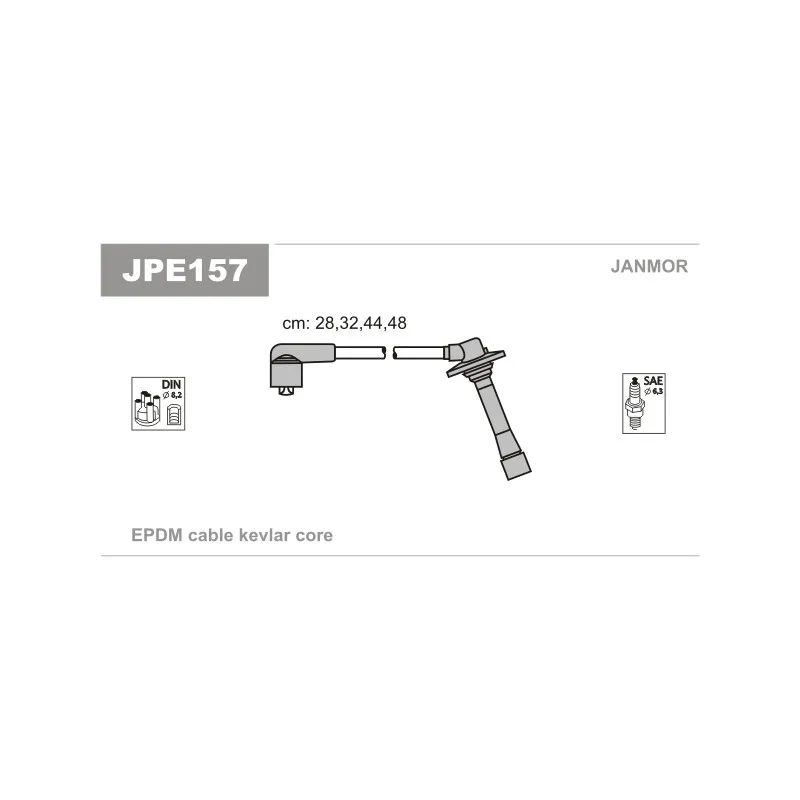 Kit de câbles d'allumage JANMOR JPE157
