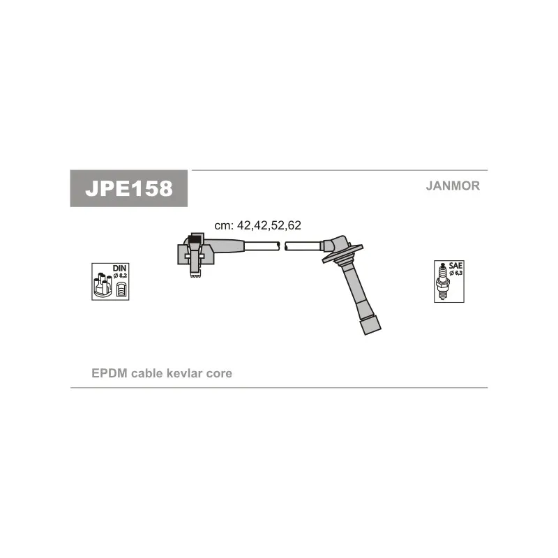 Kit de câbles d'allumage JANMOR JPE158