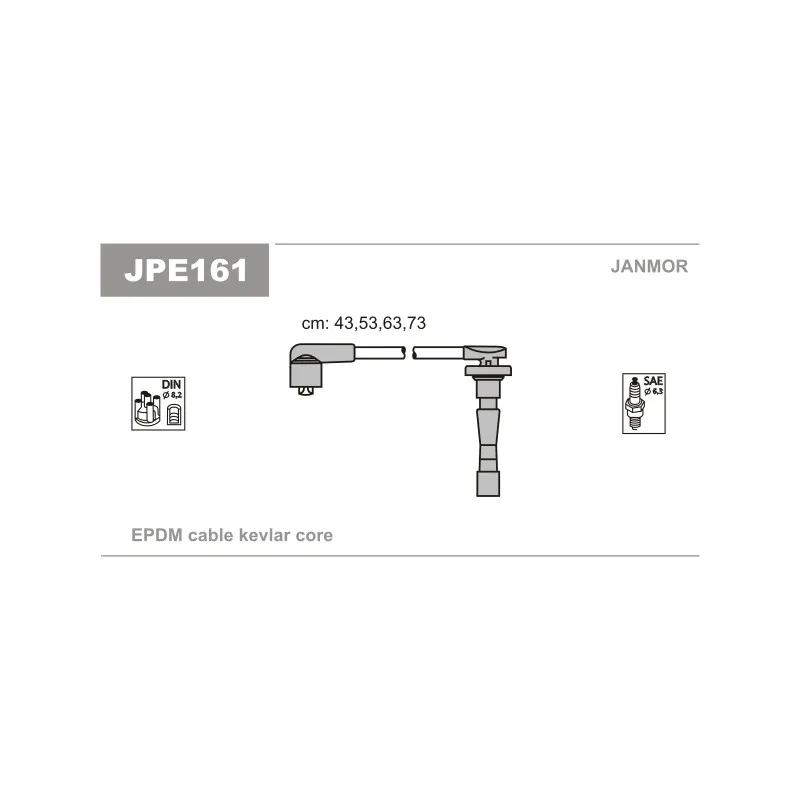 Kit de câbles d'allumage JANMOR JPE161