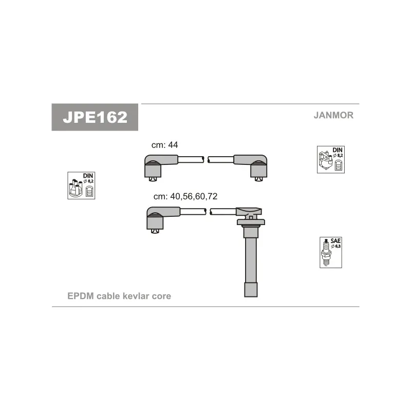 Kit de câbles d'allumage JANMOR JPE162