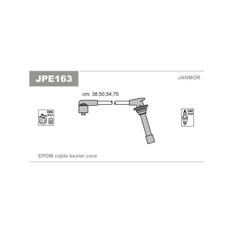 Kit de câbles d'allumage JANMOR JPE163