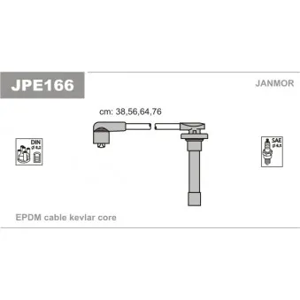 Kit de câbles d'allumage JANMOR JPE166