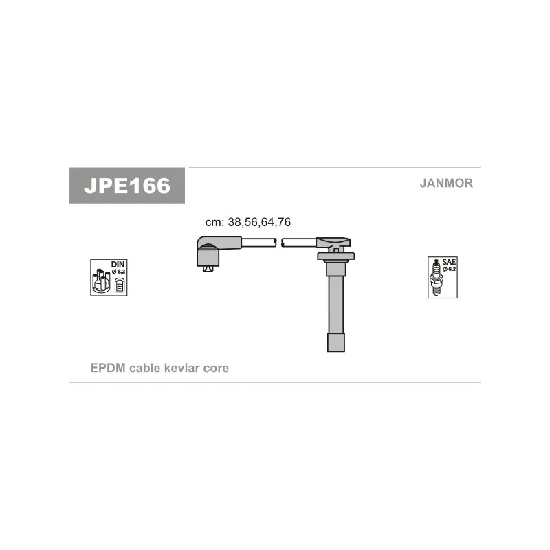 Kit de câbles d'allumage JANMOR JPE166