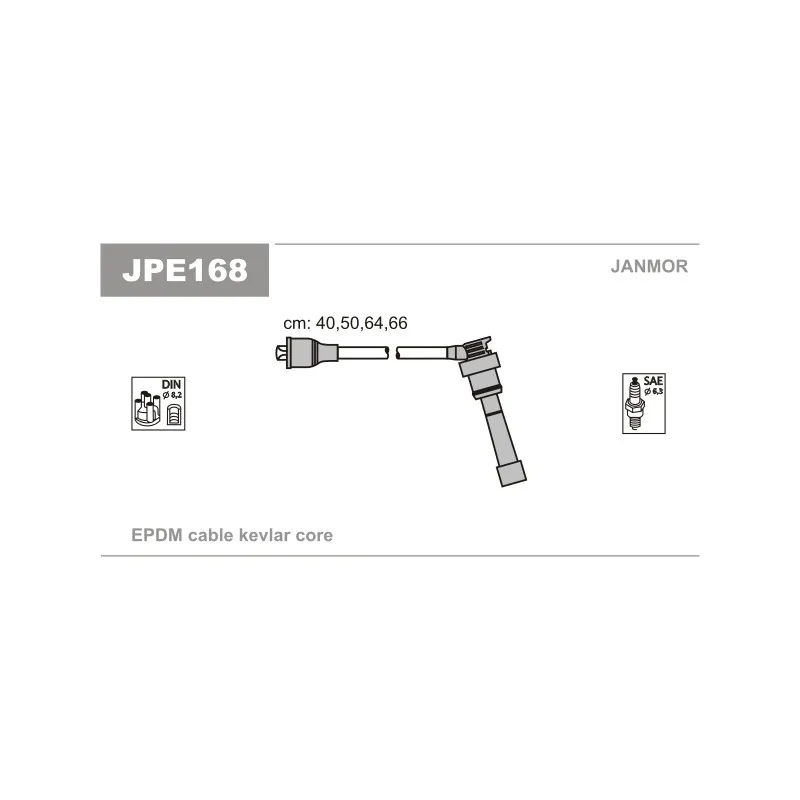 Kit de câbles d'allumage JANMOR JPE168