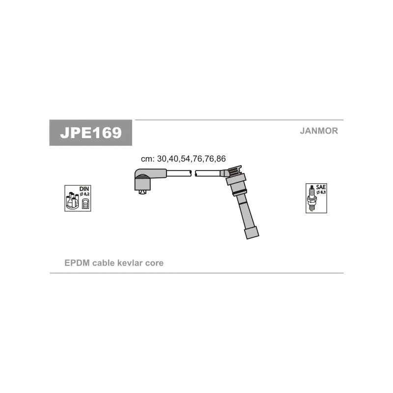 Kit de câbles d'allumage JANMOR JPE169