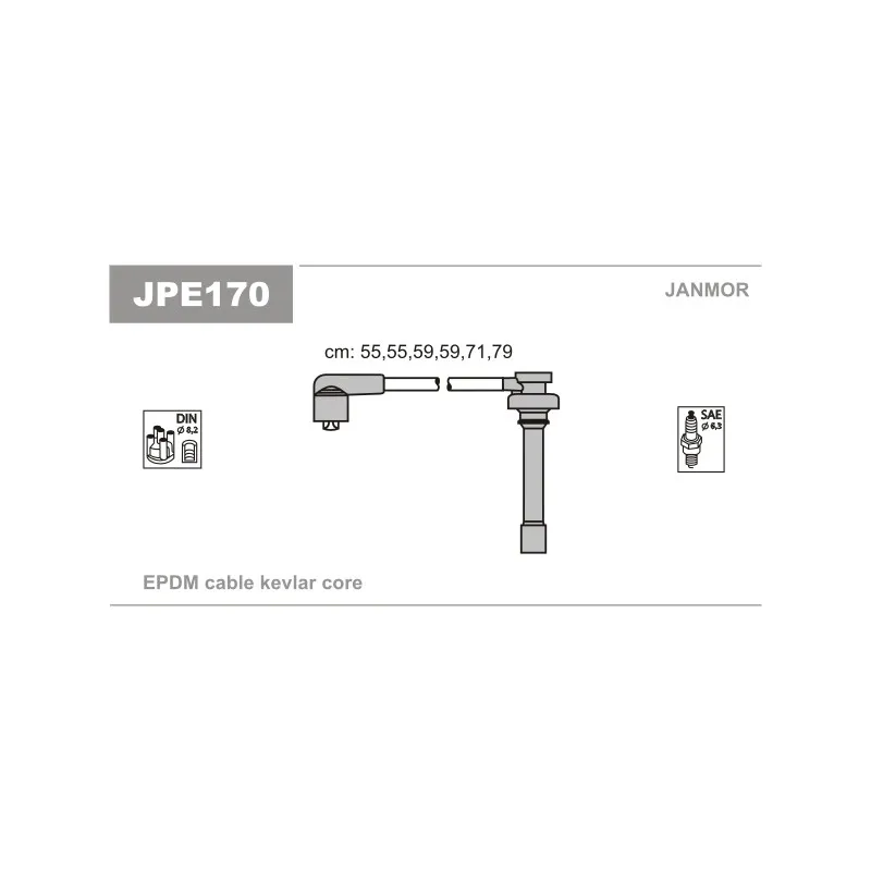 Kit de câbles d'allumage JANMOR JPE170