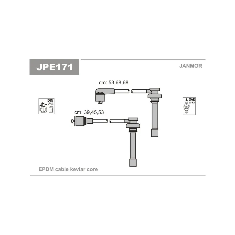 Kit de câbles d'allumage JANMOR JPE171