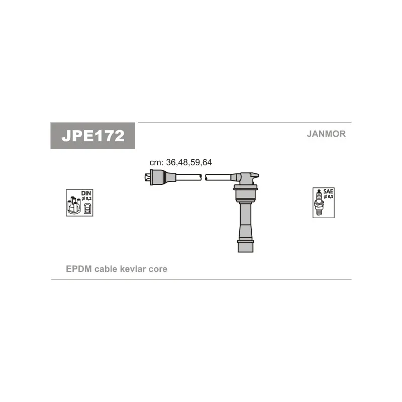 Kit de câbles d'allumage JANMOR JPE172