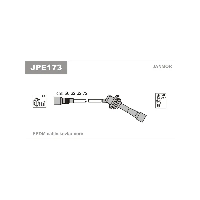 Kit de câbles d'allumage JANMOR JPE173