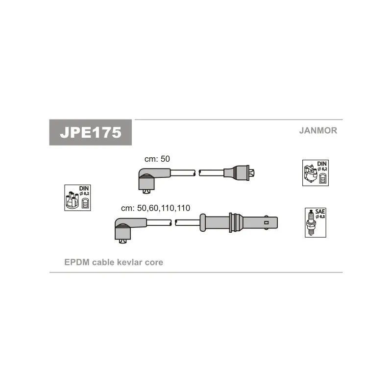Kit de câbles d'allumage JANMOR JPE175