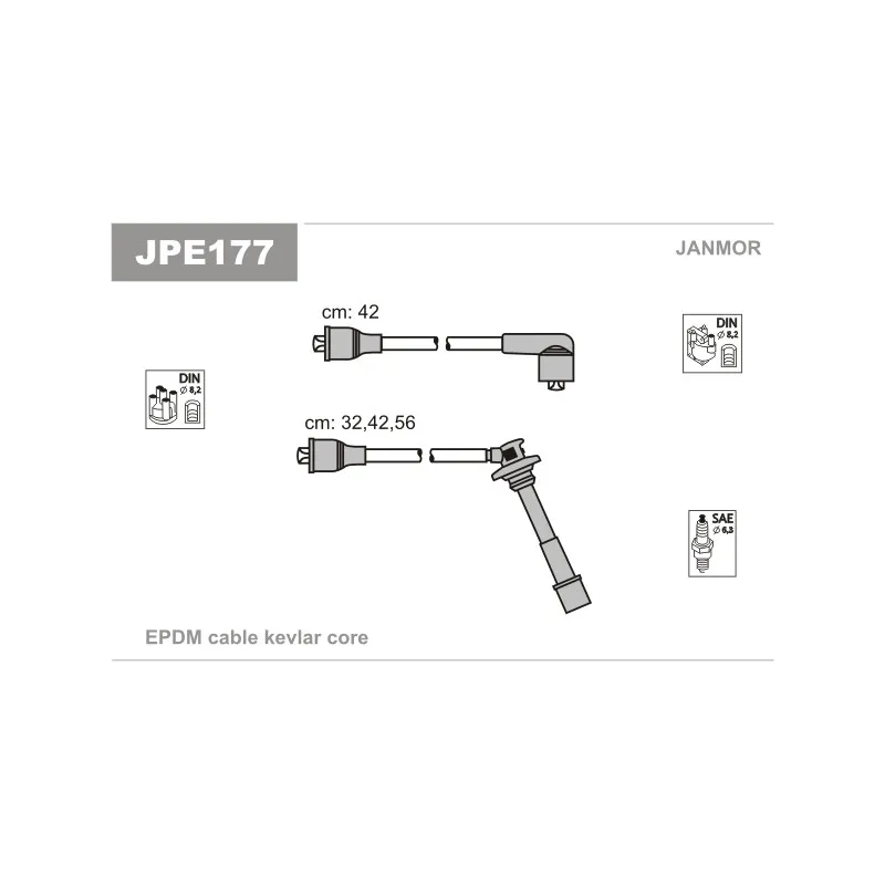 Kit de câbles d'allumage JANMOR JPE177