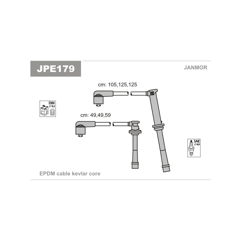 Kit de câbles d'allumage JANMOR JPE179