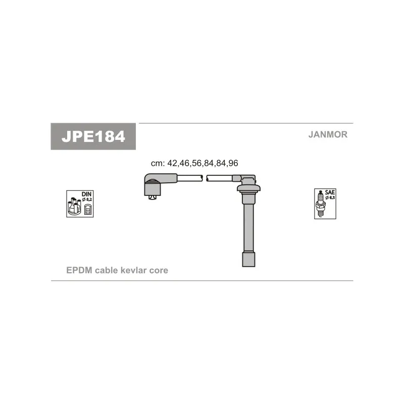 Kit de câbles d'allumage JANMOR JPE184