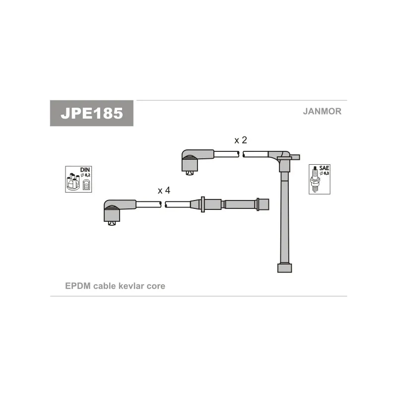 Kit de câbles d'allumage JANMOR JPE185