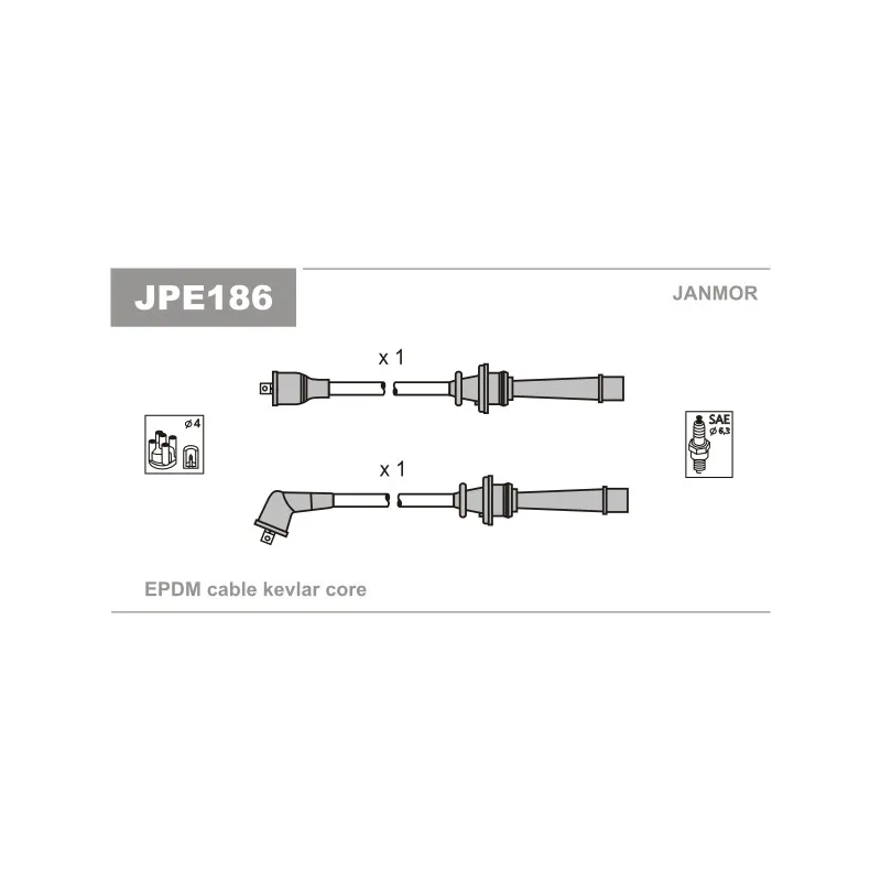 Kit de câbles d'allumage JANMOR JPE186