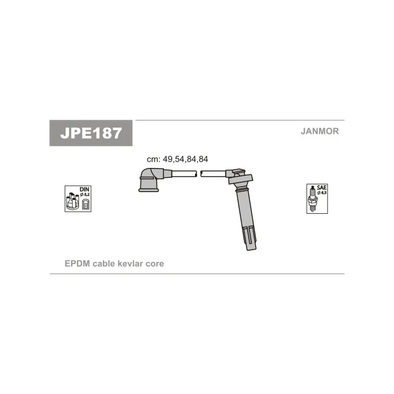 Kit de câbles d'allumage JANMOR JPE187