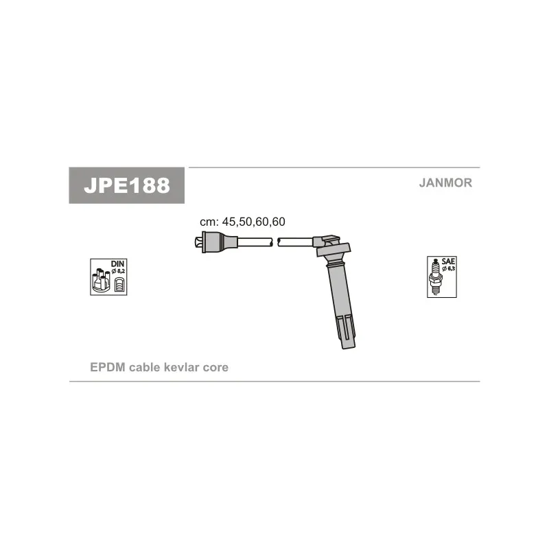 Kit de câbles d'allumage JANMOR JPE188