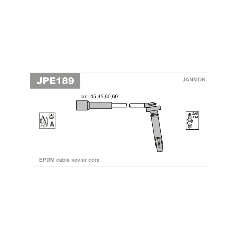 Kit de câbles d'allumage JANMOR JPE189