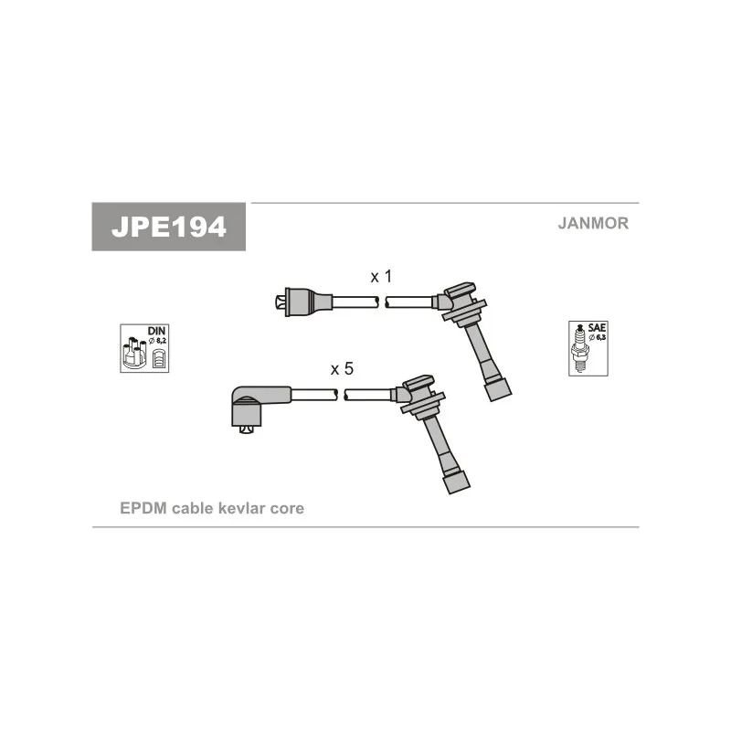 Kit de câbles d'allumage JANMOR JPE194