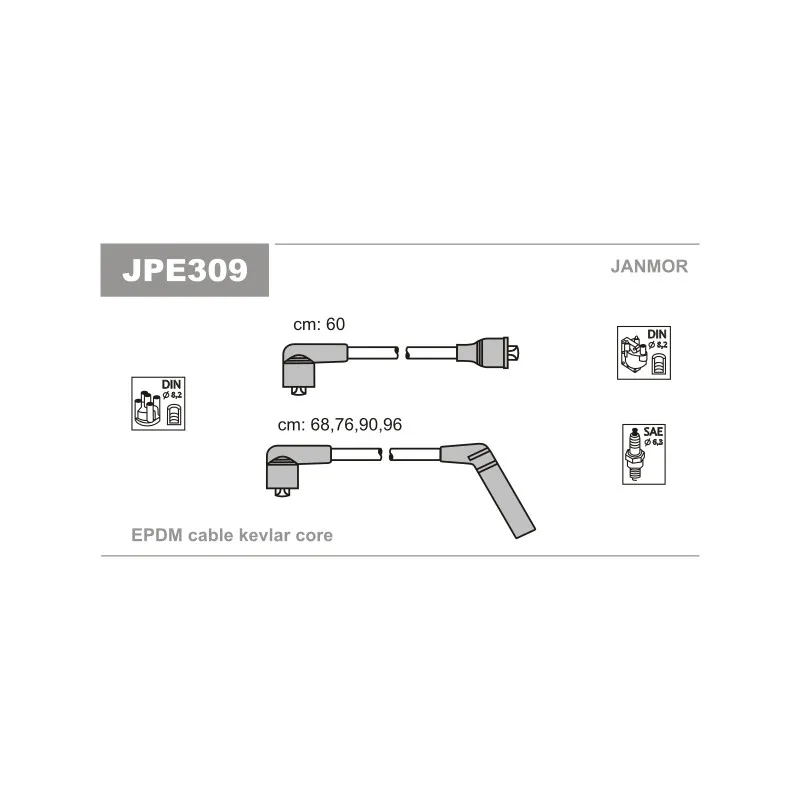 Kit de câbles d'allumage JANMOR JPE309
