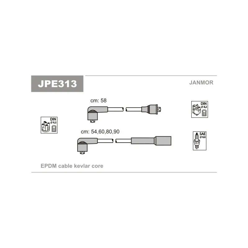 Kit de câbles d'allumage JANMOR JPE313
