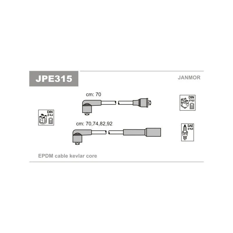 Kit de câbles d'allumage JANMOR JPE315