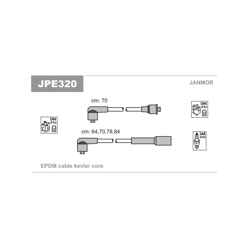 Kit de câbles d'allumage JANMOR JPE320