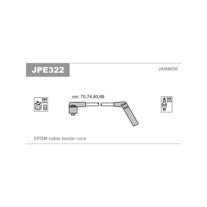 Kit de câbles d'allumage JANMOR JPE322