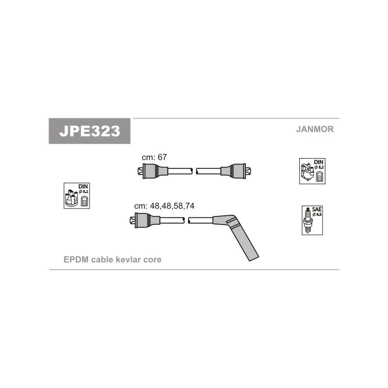 Kit de câbles d'allumage JANMOR JPE323