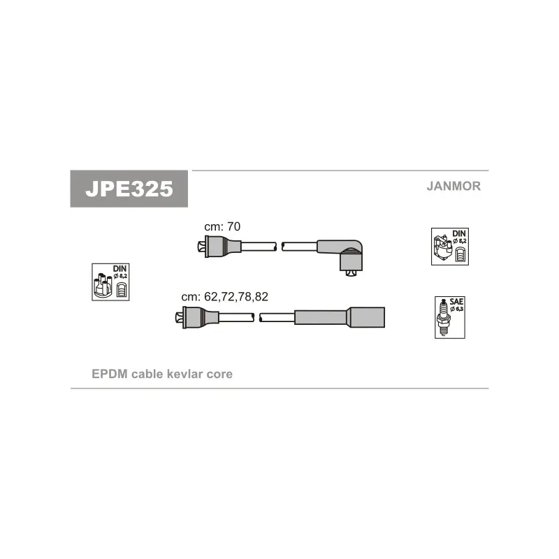 Kit de câbles d'allumage JANMOR JPE325