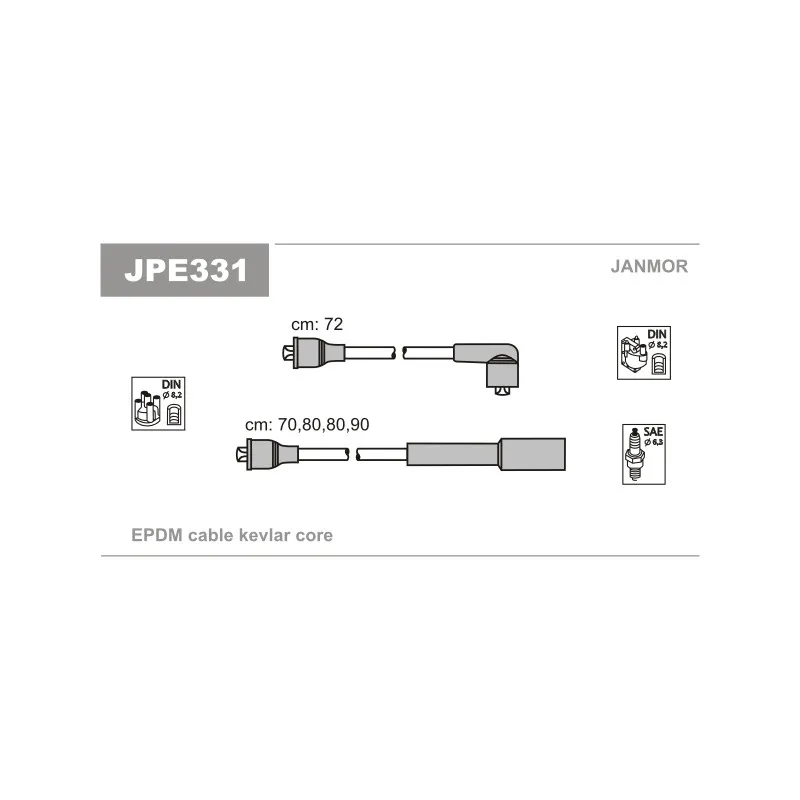Kit de câbles d'allumage JANMOR JPE331