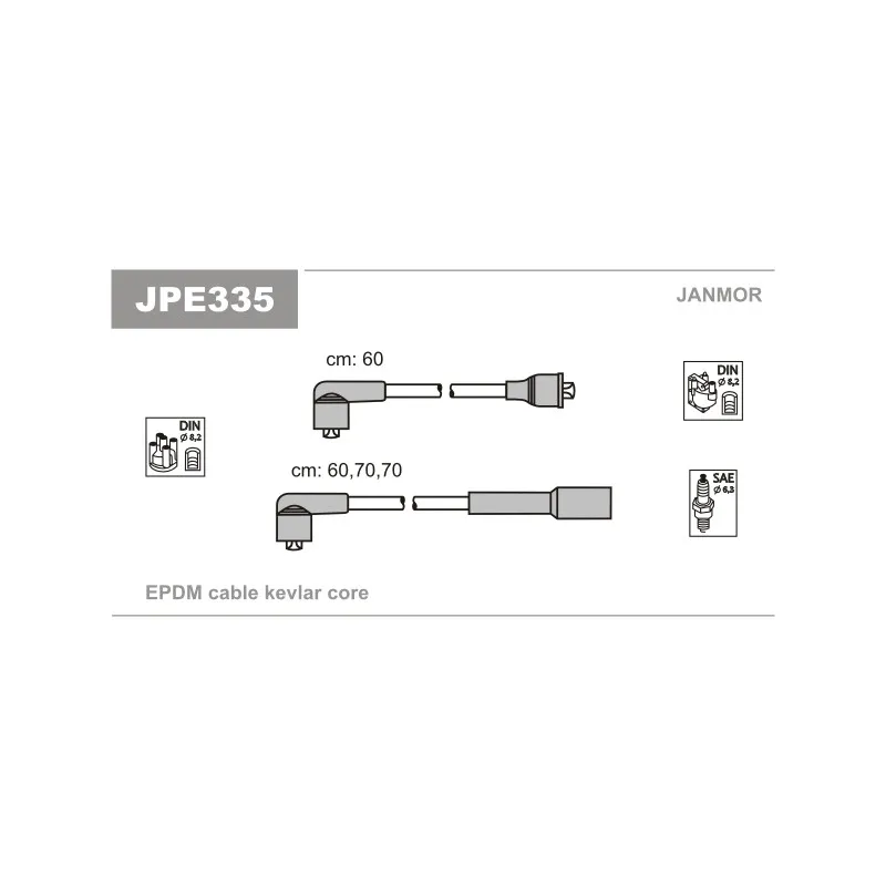 Kit de câbles d'allumage JANMOR JPE335