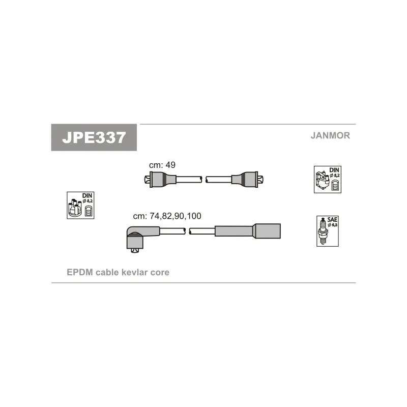 Kit de câbles d'allumage JANMOR JPE337