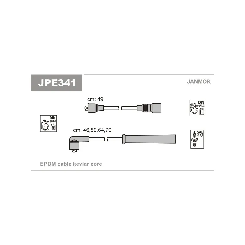 Kit de câbles d'allumage JANMOR JPE341