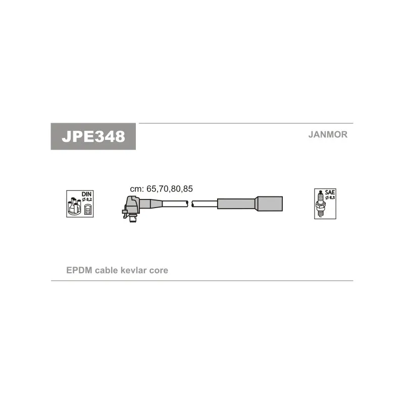 Kit de câbles d'allumage JANMOR JPE348