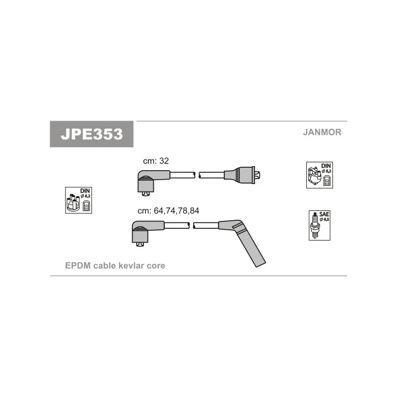 Kit de câbles d'allumage JANMOR JPE353