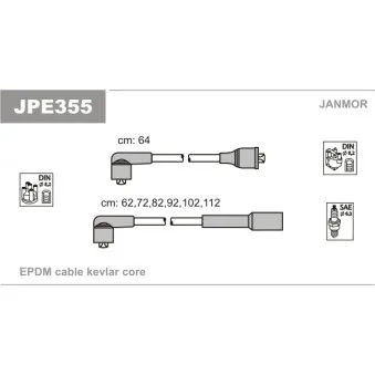 Kit de câbles d'allumage JANMOR JPE355