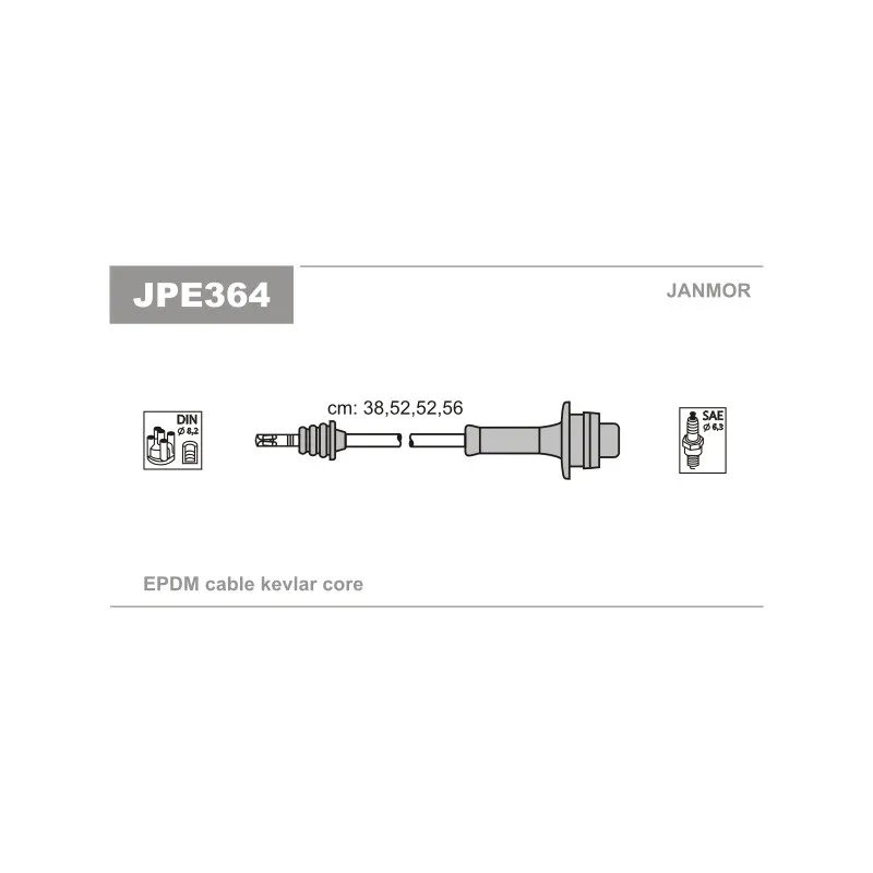Kit de câbles d'allumage JANMOR JPE364