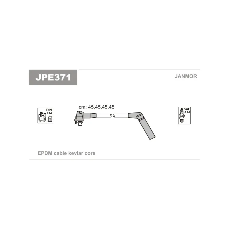 Kit de câbles d'allumage JANMOR JPE371