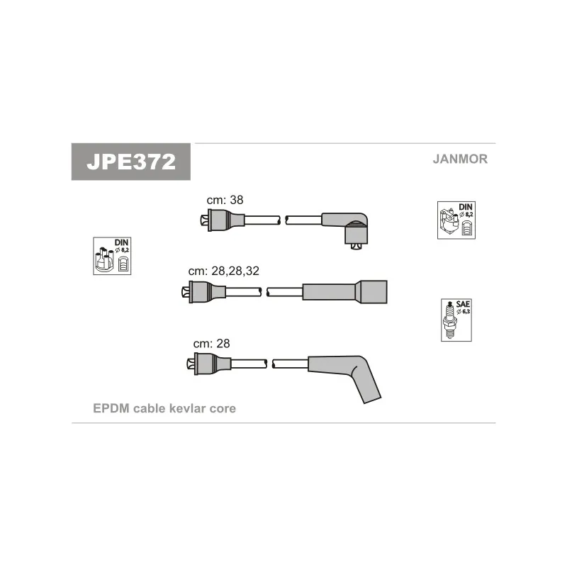 Kit de câbles d'allumage JANMOR JPE372