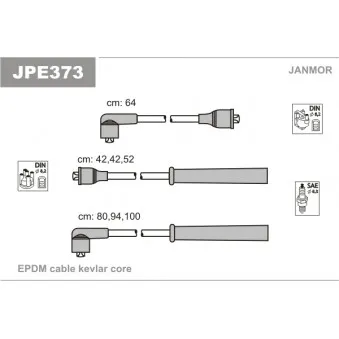 Kit de câbles d'allumage JANMOR JPE373