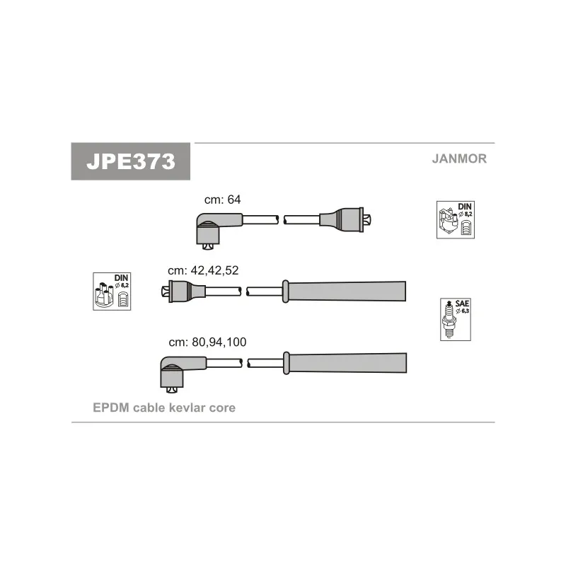 Kit de câbles d'allumage JANMOR JPE373