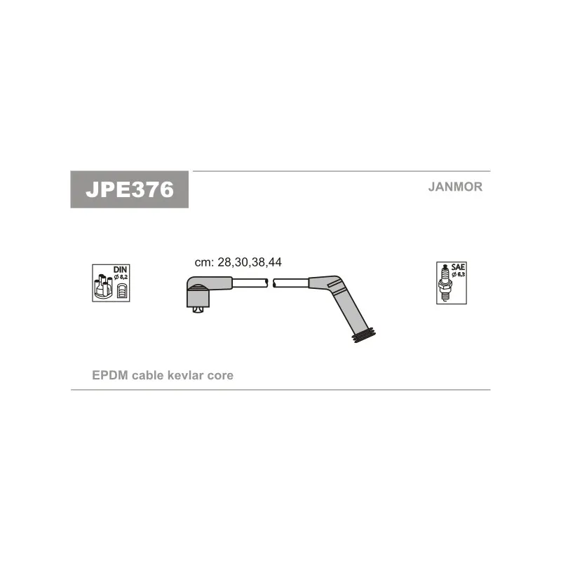 Kit de câbles d'allumage JANMOR JPE376