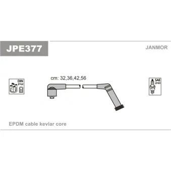 Kit de câbles d'allumage JANMOR JPE377