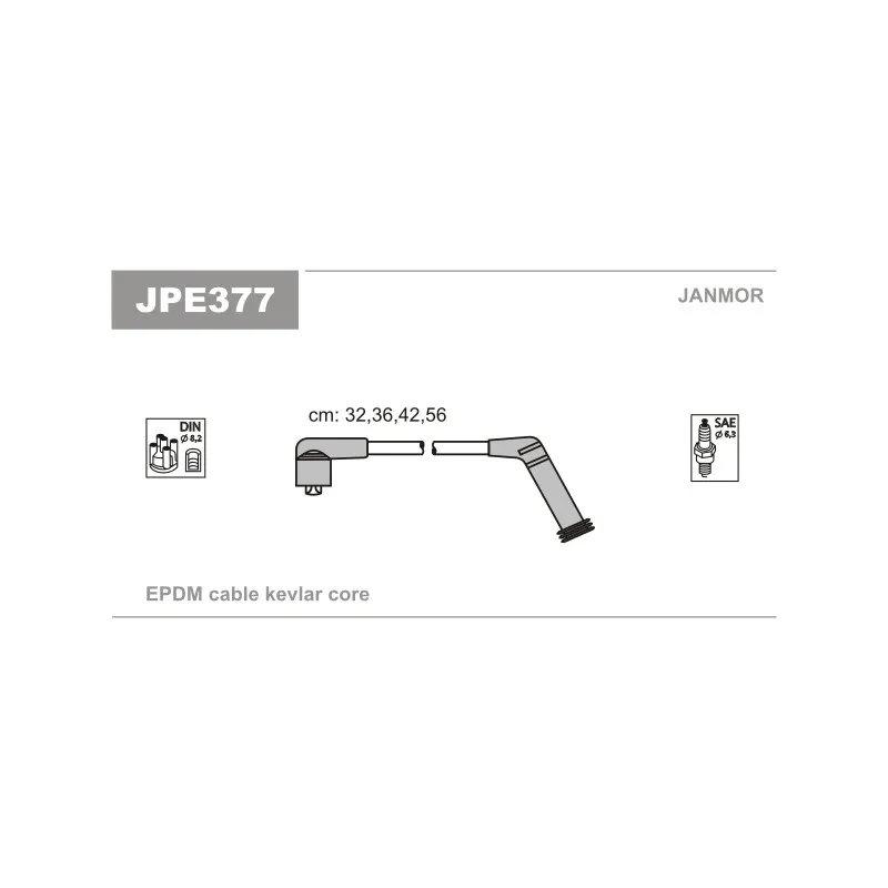 Kit de câbles d'allumage JANMOR JPE377