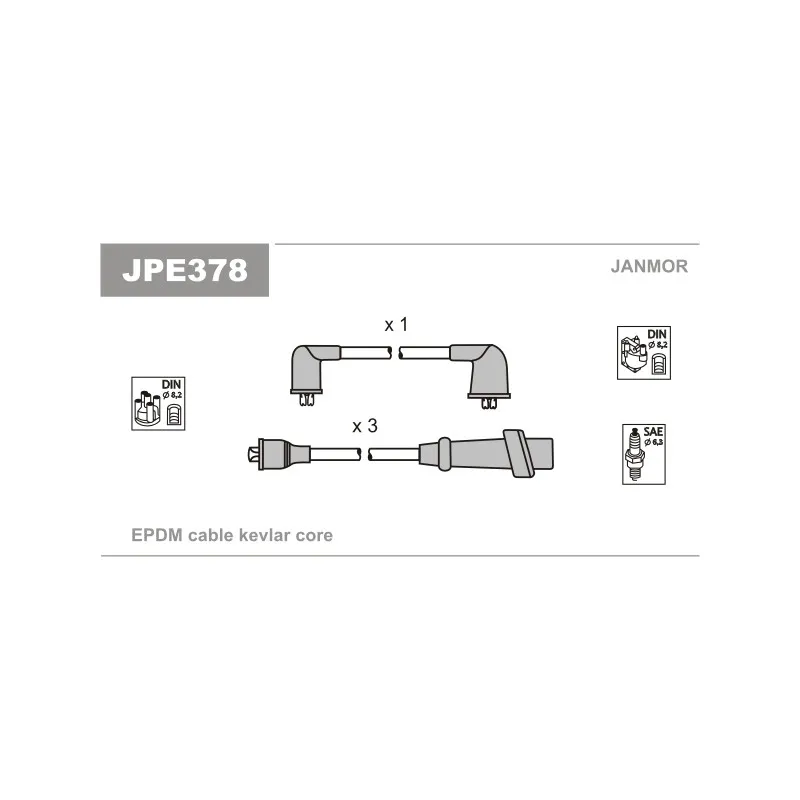 Kit de câbles d'allumage JANMOR JPE378