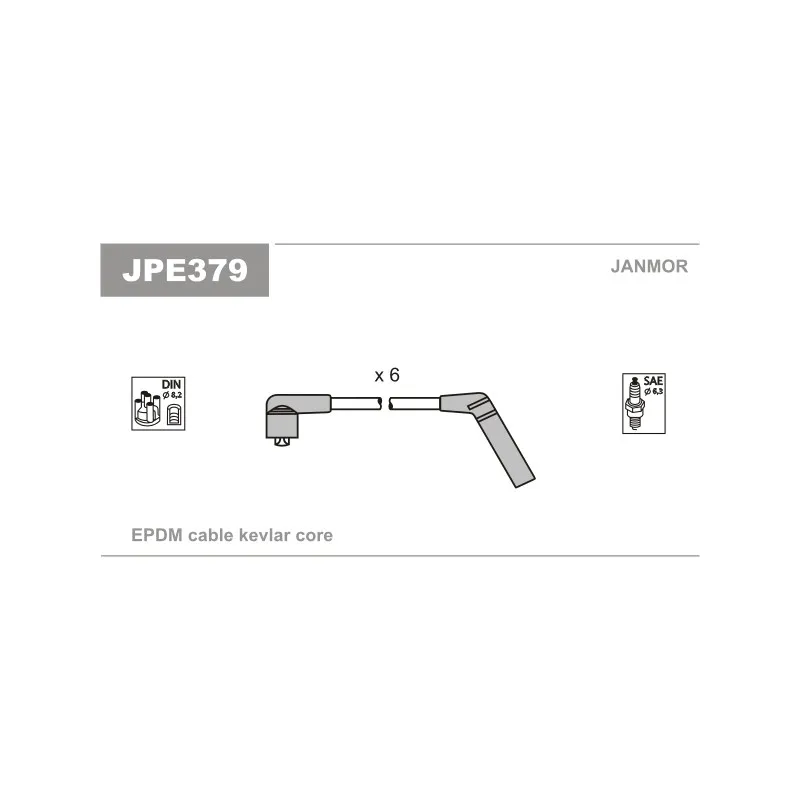 Kit de câbles d'allumage JANMOR JPE379