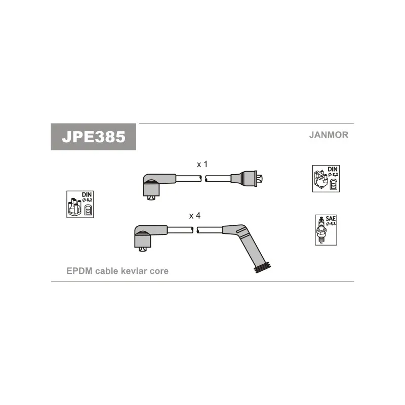 Kit de câbles d'allumage JANMOR JPE385