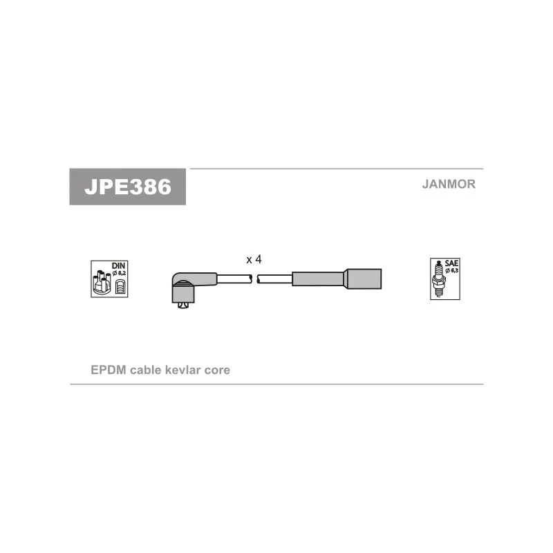 Kit de câbles d'allumage JANMOR JPE386